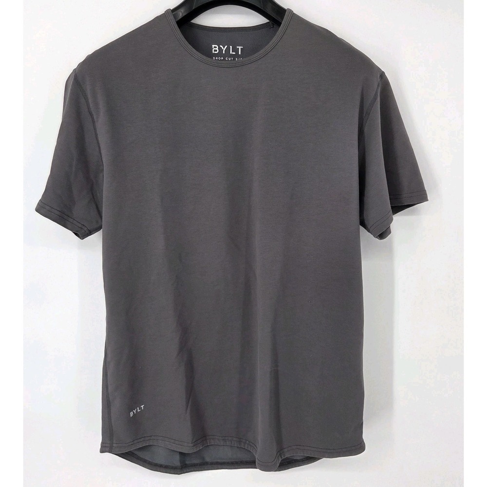 Bylt Basics Drop Cut LUX Short Sleeve Crew Tee Shirt Men's Large Gray